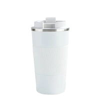 SAFFRONSHELF 500ml Vacuum Insulated Travel Mug, Double Wall Stainless Steel Coffee Flask with Leak-Proof Sipper Lid, BPA-Free Reusable Thermal Bottle, Keeps Drinks Hot 12H & Cold 24H, Black