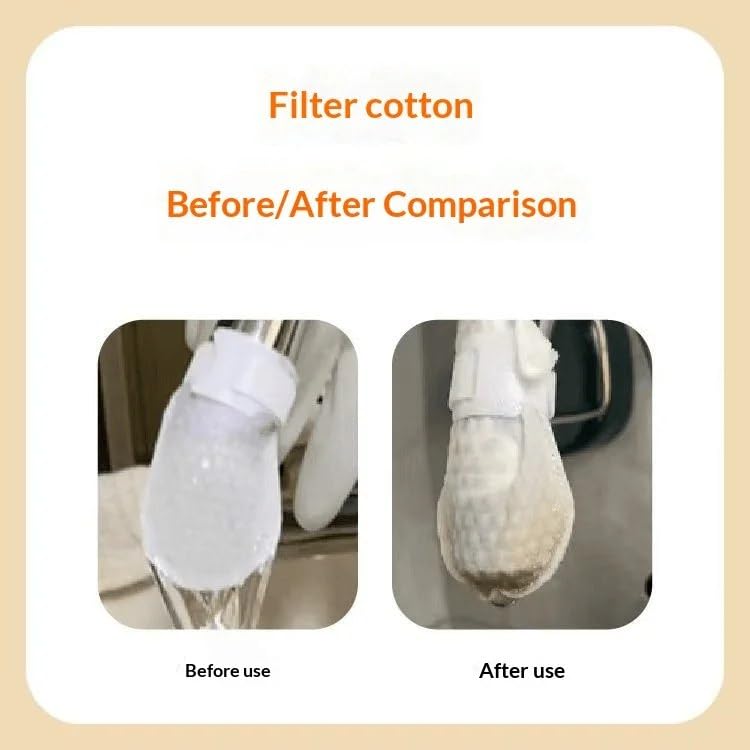 Saffron Shelf Tap Water Filter Attachment | Faucet Water Purifier with Replaceable Filter Cartridge, Multi-Layer Filtration Beads & Cleaning Brush | Kitchen Sink & Bathroom Tap Filter
