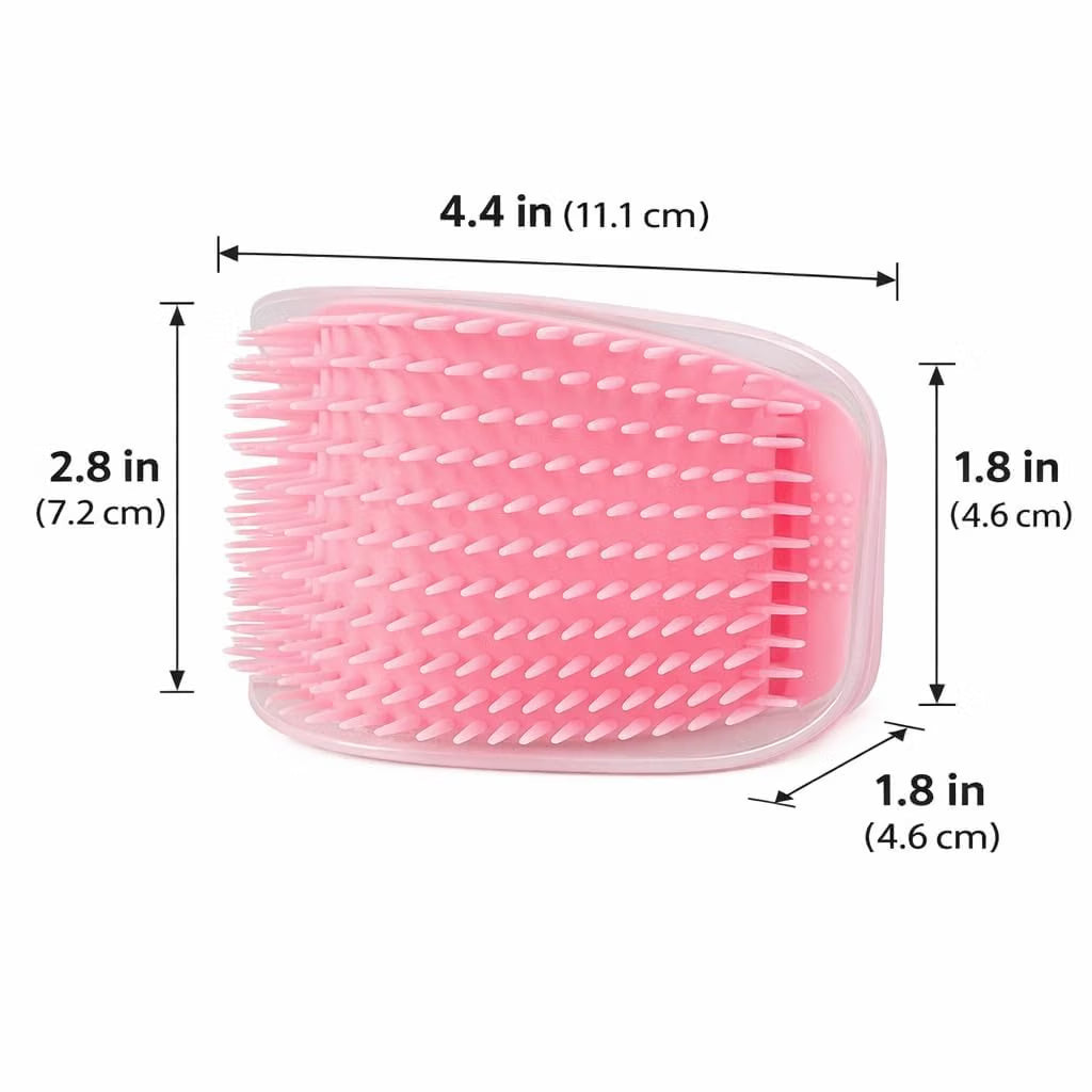 Saffron Shelf Cat Wall Corner Self Groomer | Soft Silicone Massage & Grooming Brush for Cats