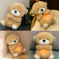 Breathing Teddy Bear Plush Toy for Babies | Soft Musical Sleeping Bear with Breathing Motion, Heartbeat Sound, Night Light & Soothing Lullabies | Newborn Baby Gift | Beige Cream