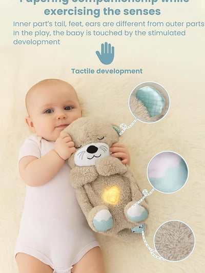 Breathing Teddy Bear Plush Toy for Babies | Soft Musical Sleeping Bear with Breathing Motion, Heartbeat Sound, Night Light & Soothing Lullabies | Newborn Baby Gift | Beige Cream