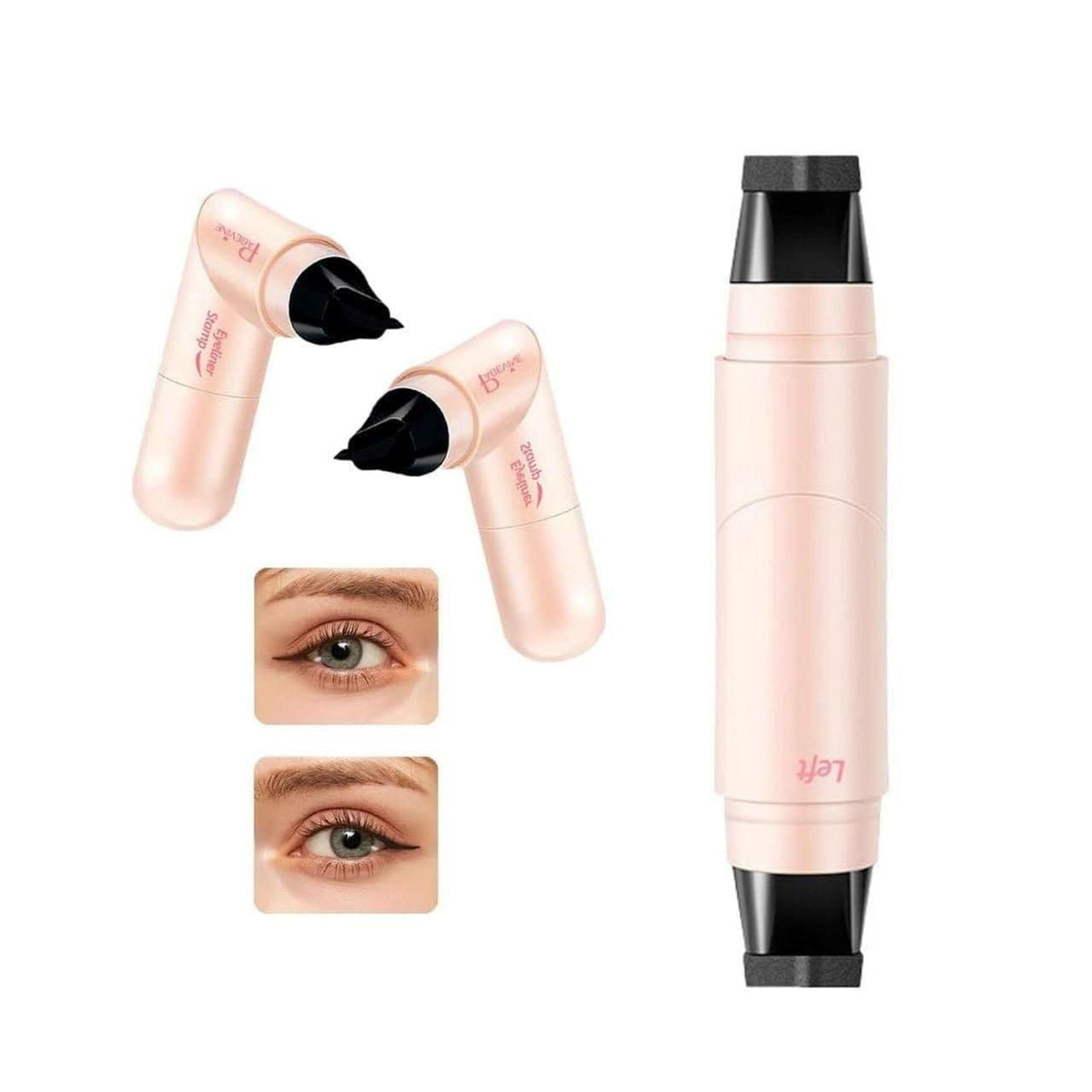 Winged Eyeliner Stamp & Eyeliner Pen for Easy Eye Makeup | Double-Ended Wing Stamp Tool | Pack of 1