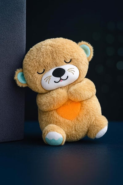 Breathing Teddy Bear Plush Toy for Babies | Soft Musical Sleeping Bear with Breathing Motion, Heartbeat Sound, Night Light & Soothing Lullabies | Newborn Baby Gift | Beige Cream