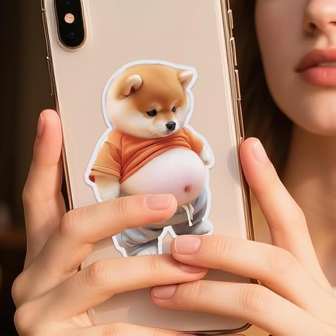 Saffron Shelf 3D Panda Belly Door Stopper Sticker | Soft Silicone Squishy Wall Protector & Anti-Collision Pad | Cute Panda Door Protector | Pack of 2