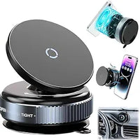 K009 Magnetic Car Phone Holder | Strong Vacuum Suction Magnetic Bracket Cup Phone Mount for Car Dashboard, Windshield, Mirror, Gym & Shower | Universal Hands-Free Mobile Holder Compatible with All Smartphones