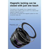 G200 Magnetic Bluetooth Mini Speaker with RGB Lights | Portable Wireless Speaker with Magnetic Phone Stand | Compact Rechargeable Speaker for Music, Gaming & Travel