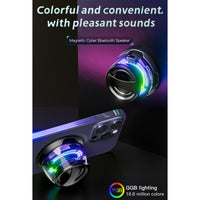 G200 Magnetic Bluetooth Mini Speaker with RGB Lights | Portable Wireless Speaker with Magnetic Phone Stand | Compact Rechargeable Speaker for Music, Gaming & Travel