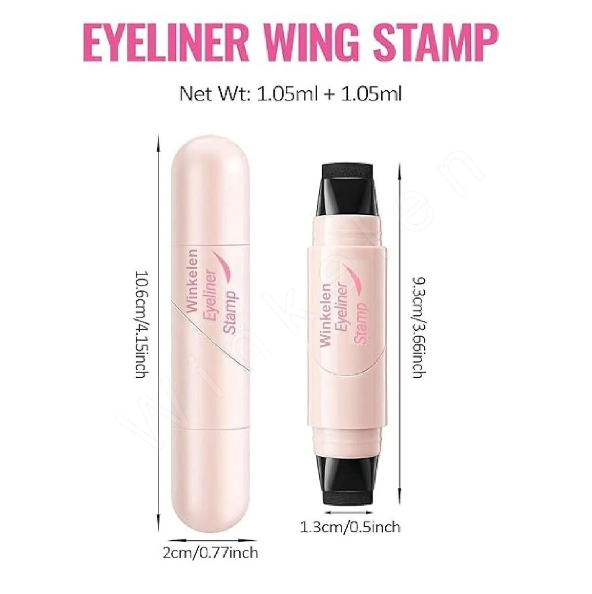 Winged Eyeliner Stamp & Eyeliner Pen for Easy Eye Makeup | Double-Ended Wing Stamp Tool | Pack of 1