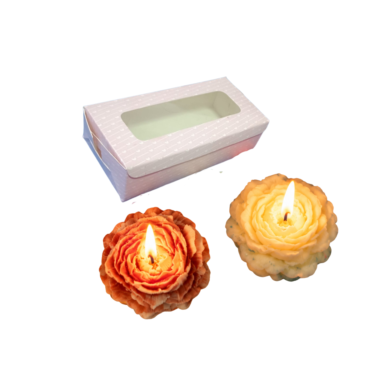Saffron Shelf Soy Wax Rose Flower Shaped Floating Novelty Decorative Candles With FragranceCandles for Home Décor, Table Decoration, Diwali & Gifting, Pack of 2, 100 g