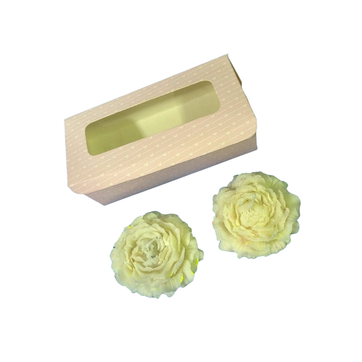 Saffron Shelf Soy Wax Flower Shaped Floating Novelty Decorative Candles, White Floral Candles With Fragrance  for Home Décor, Table Decoration, Diwali & Gifting, Pack of 2, 100 g