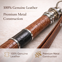 Saffron Shelf Genuine Leather Tan Shoe Horn/Shoe Tree | Premium Leather Finish | Extra-Long 53 cm Shoe Horn | Elegant Footwear Care Accessory