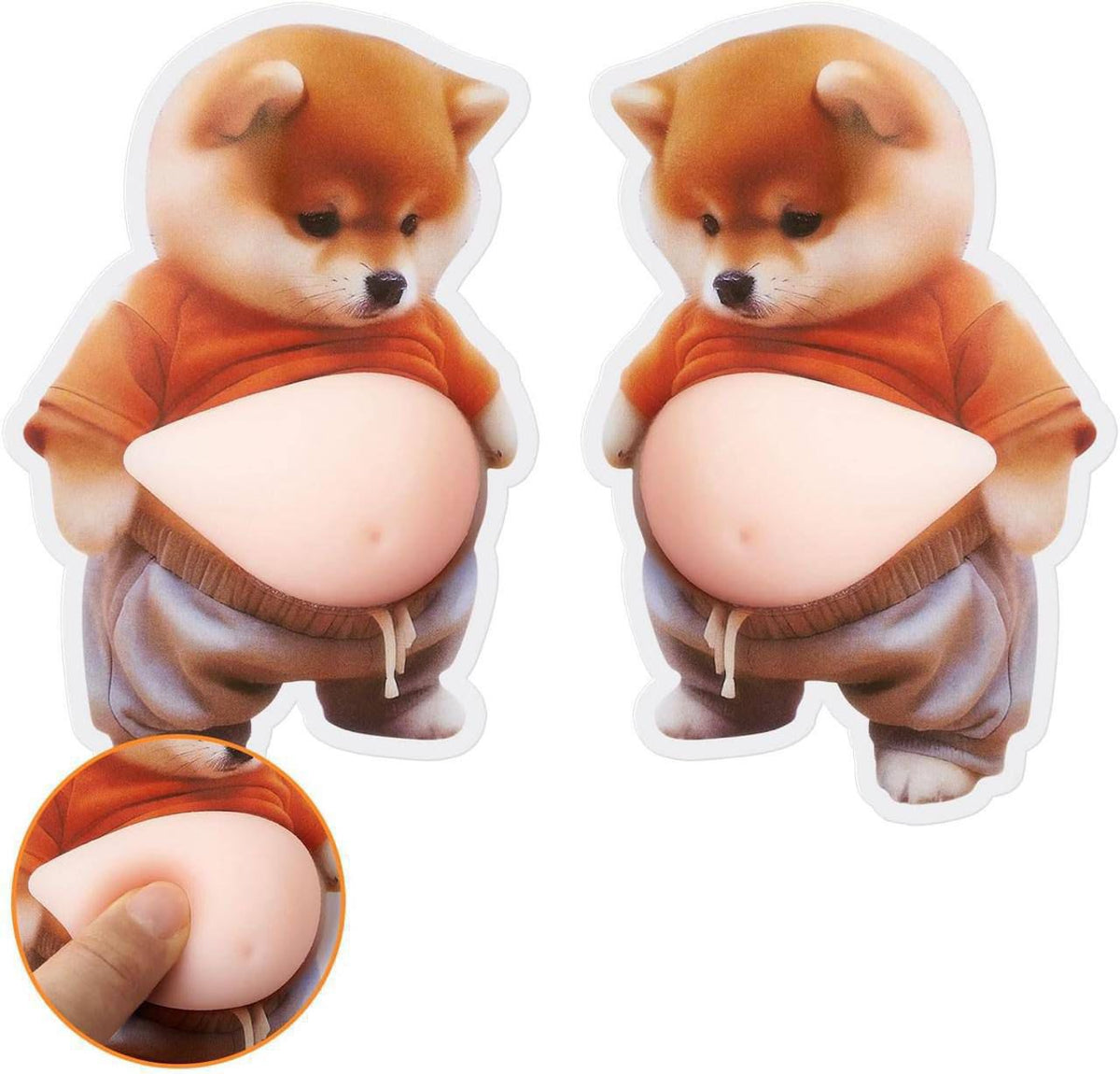 Saffron Shelf 3D Panda Belly Door Stopper Sticker | Soft Silicone Squishy Wall Protector & Anti-Collision Pad | Cute Panda Door Protector | Pack of 2
